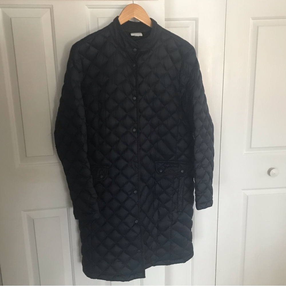 J. Jill Women’s Deep Blue  Quilted Puffer Coat